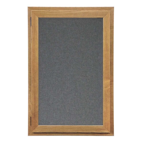 Outdoor Enclosed Combo Board, 42"x32", Satin Frame/White Porc & Cork